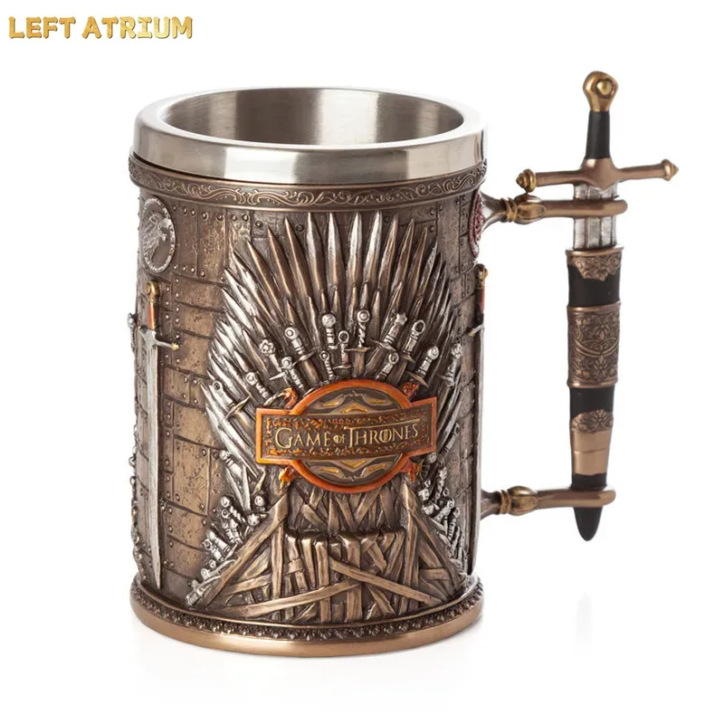 Wine Beer Whiskey Song - Viking Mug Vintage Coffee Cup Stainless