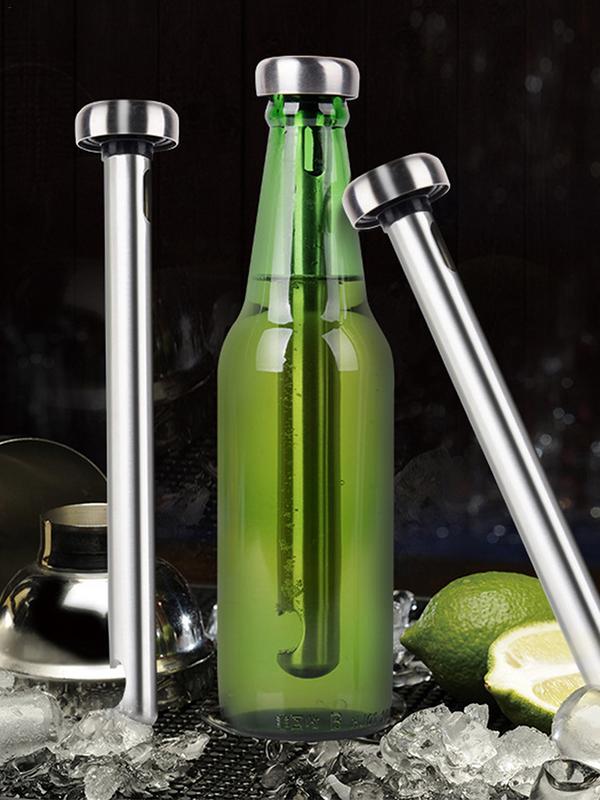 Wine Beer Holder - 2PCS Stainless Steel Beer Cooler Stick