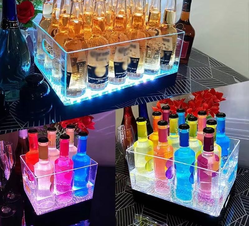 Wine Beer Bar - Square Luminous Ice Bucket Bar Wine
