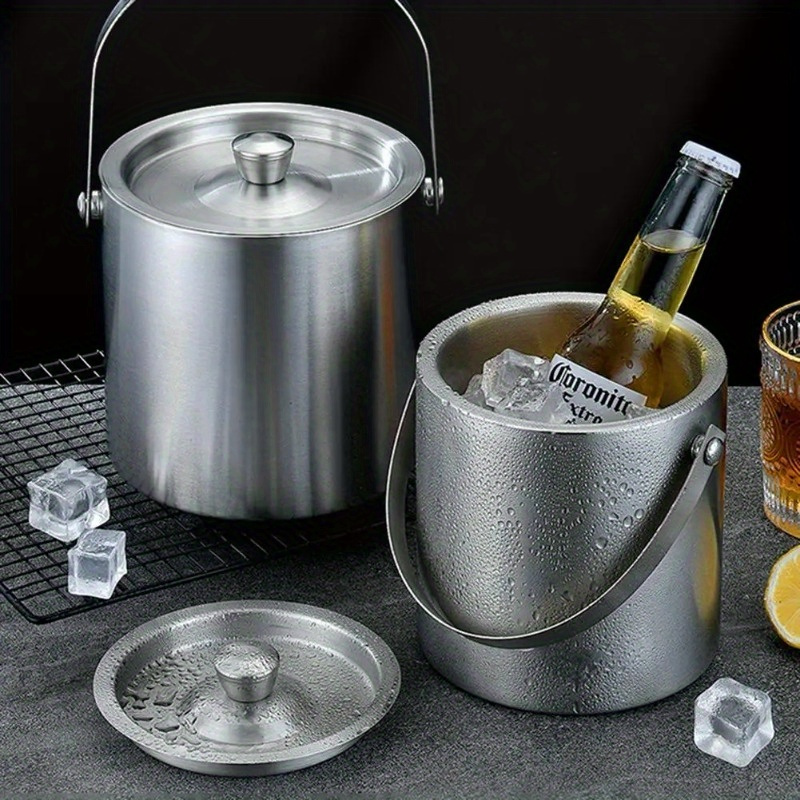 Wine Beer Holder - 1.6L/2L/3L Stainless Steel Insulated Ice Bucket