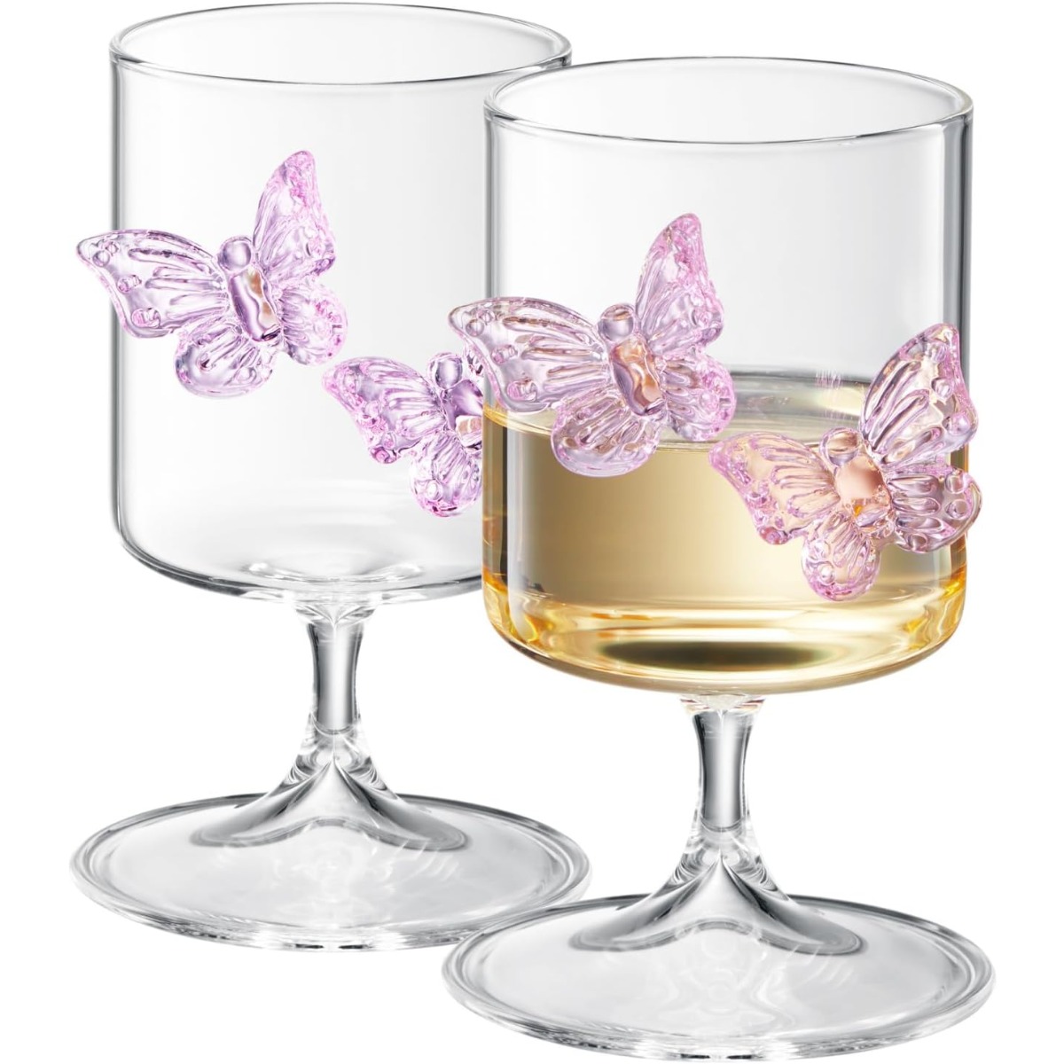 Wine Beer Bar - Butterfly Wine & Water Glasses 8.45