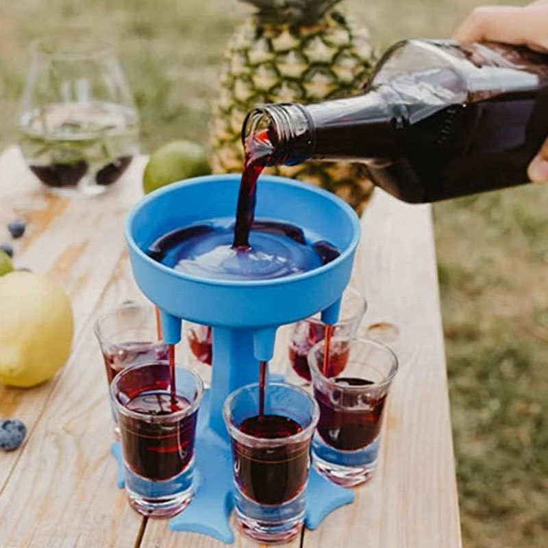 Wine Beer Holder - 6 Shot Glass Wine Whisky Beer