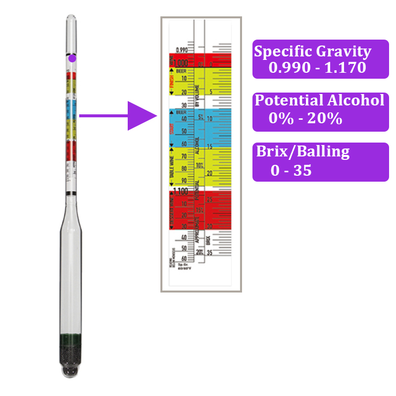 Triple Scale Hydrometer Beer & - Wine Beer Cider review and price