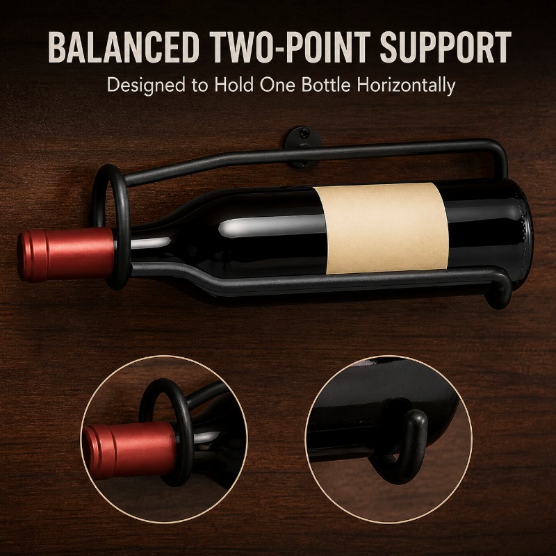 Wall‑Mounted Metal Wine Rack M - Wine Beer Holder review and price
