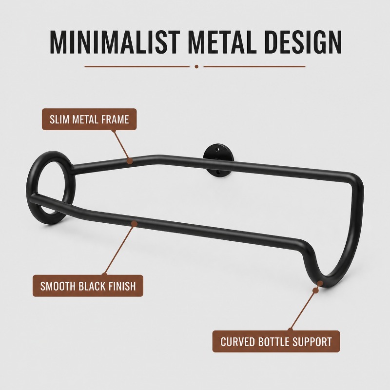 Wall‑Mounted Metal Wine Rack M - Wine Beer Holder review and price