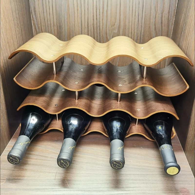 Wavy Wine Bottle Holders Woode - Wine Beer Holder review and price