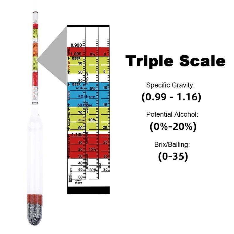 ●1Pcs 3 Scale Hydrometer For W - Wine Beer Cider review and price