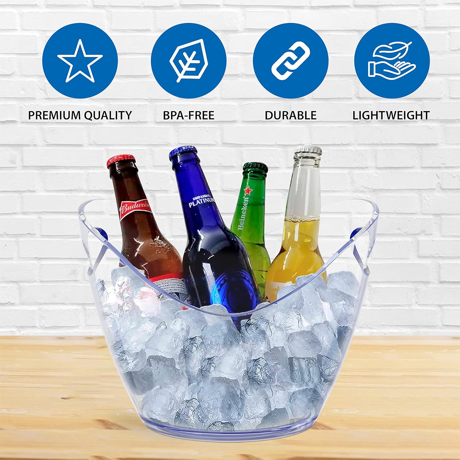 5 PET Unbreakable Ice Bucket W - Wine Beer Holder review and price