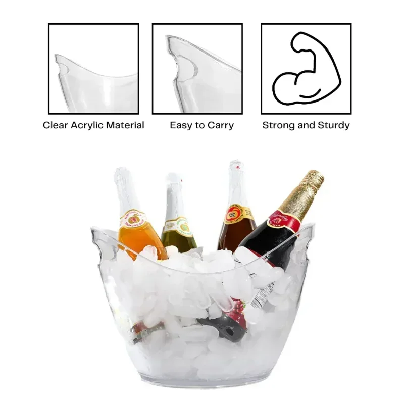 4/8L Ice Bucket Transparent Ic - Wine Beer Holder review and price