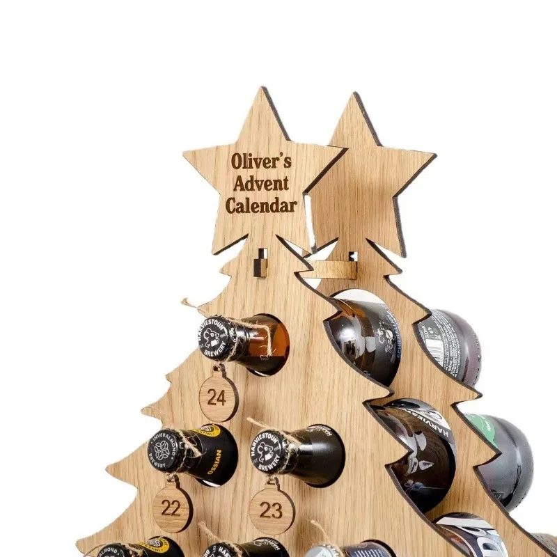 Christmas Tree Wooden Wine Rac - Wine Beer Holder review and price